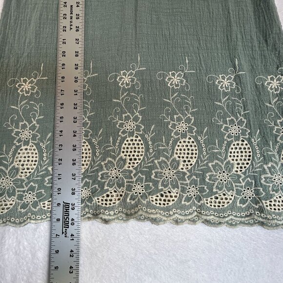 Soft Surroundings Womens Floral Embroidered Pissarro Shift Dress Medium Green - Picture 7 of 7